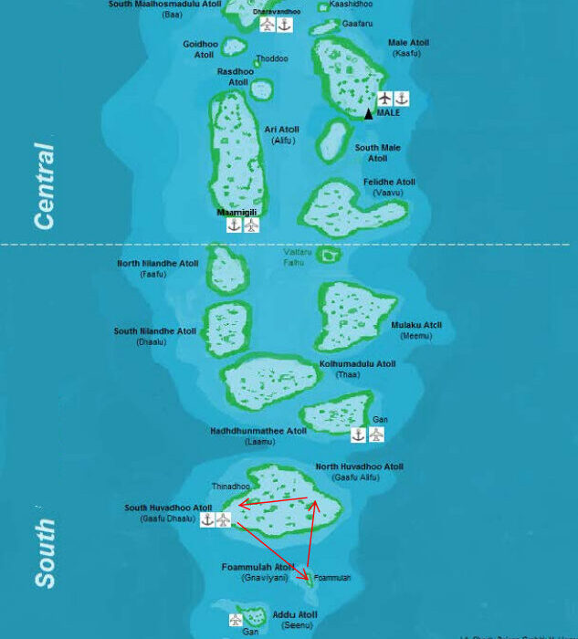 Huvadhoo – Foamulak Routing Malediven