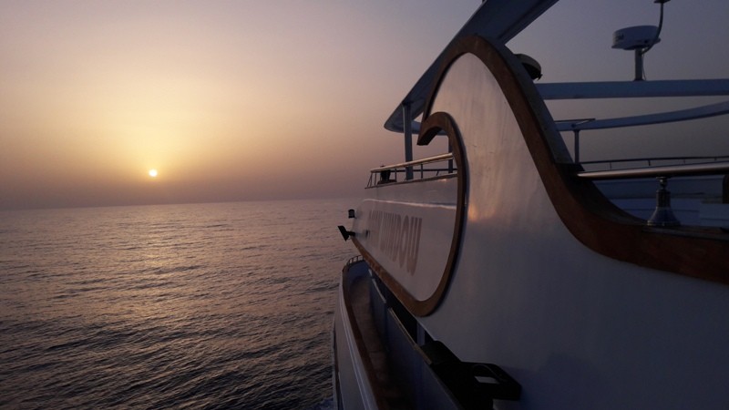 Sonnenuntergang Tauchschiff Ocean Window