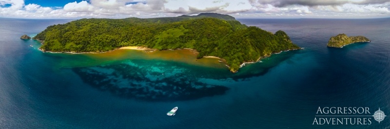 Tauchboot mit der Kokos-Insel