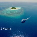 Drohnenbild mit Insel fern
