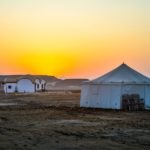 Sonnenuntergang Tent Taucherhotel Wadi Lahami