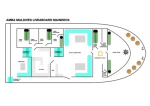 Deckplan Hauptdeck Tauchsafariboot Amba