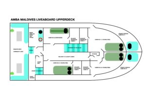 Deckplan Oberdeck Tauchsafariyacht Amba