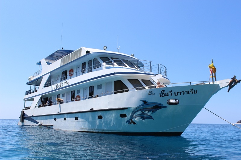 seitansicht-bavaria Seitansicht Tauchyacht Bavaria