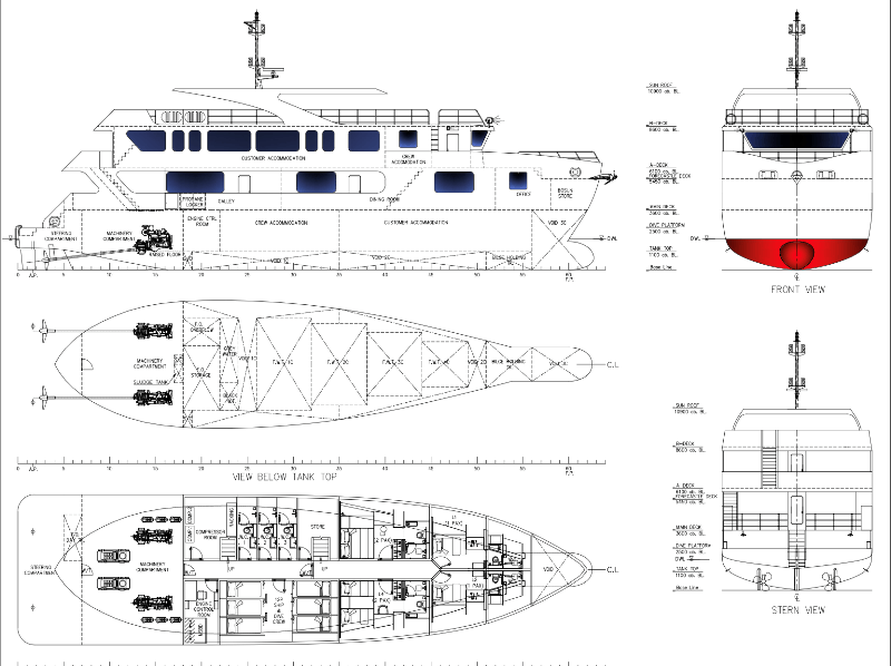 Schiffspläne Tauchsafariyacht DiveRACE Class X