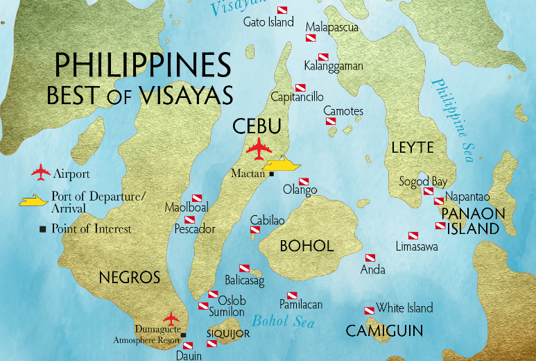 bestofvisayas-route-philippines-aggressor Best of Visayas Tauchschiff Philippines Aggressor