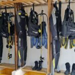 Ausrüstungsraum Tauchzentrum Kawayan Holiday Resort