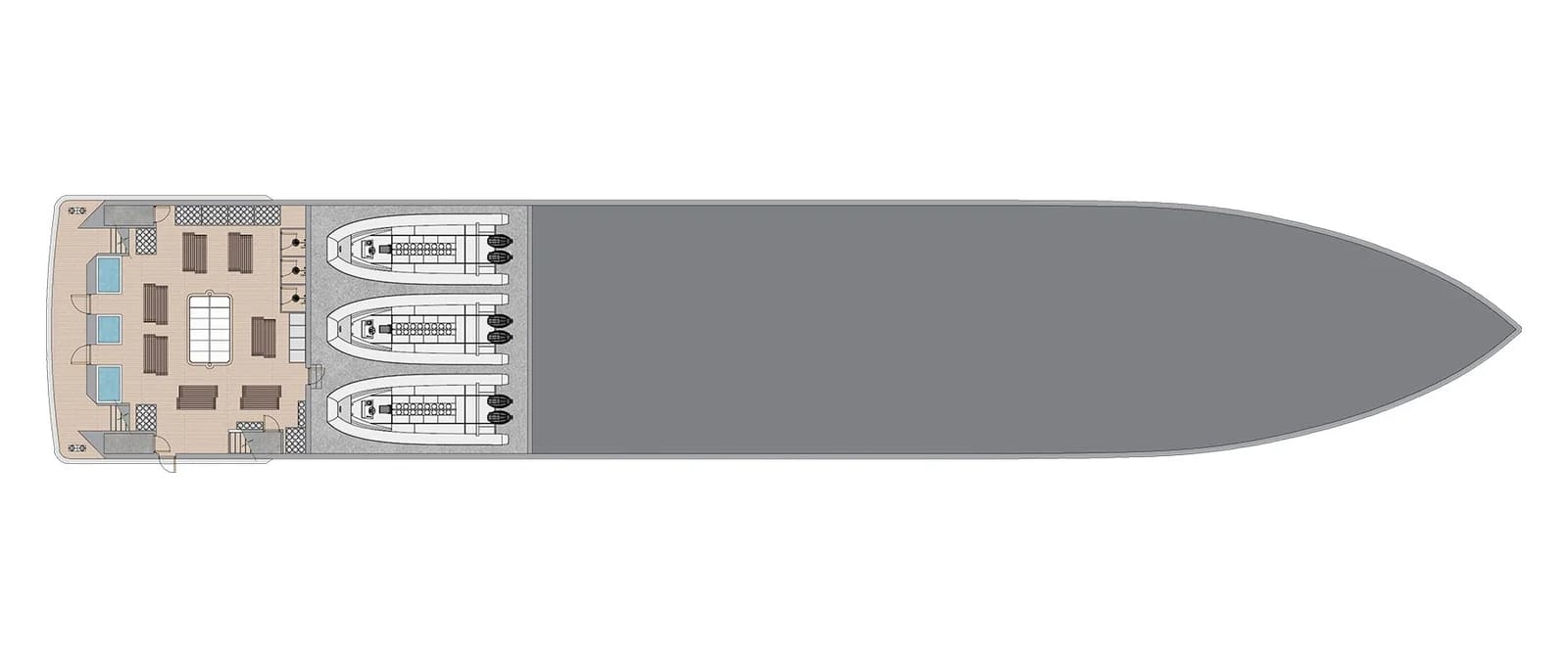 Tauchdeck Deckplan Safarischiff White Pearl