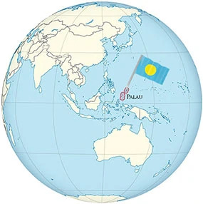 globe-palau Lage Palau