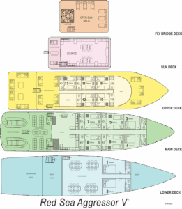 Deckplan Tauchsafarischiff Red Sea Aggressor V