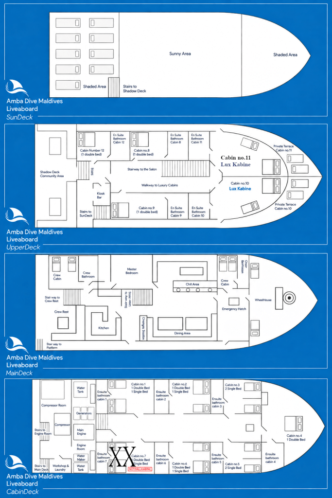 Deckplan Tauchsafariboot Amba